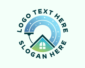 Gradient - Squeegee House Cleaner logo design