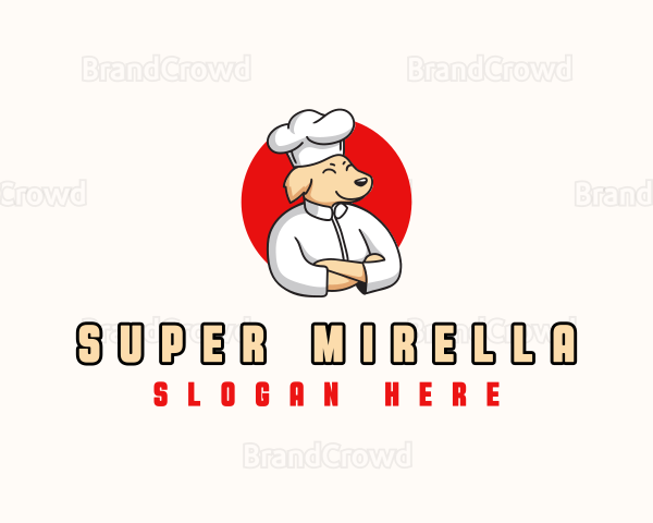 Chef Dog Cooking Logo