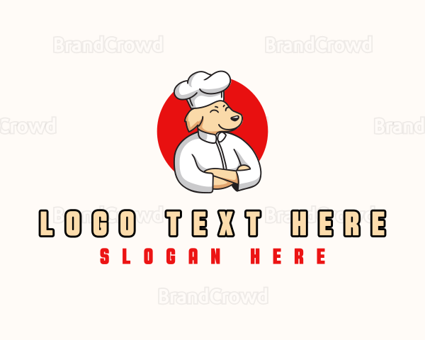 Chef Dog Cooking Logo