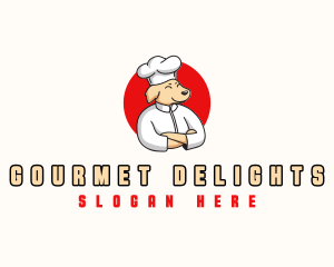 Chef Dog Cooking logo design