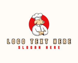 Chef Dog Cooking Logo