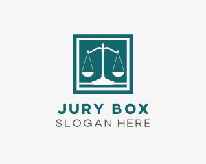 Jury - Justice Scale Court logo design