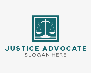 Prosecutor - Justice Scale Court logo design