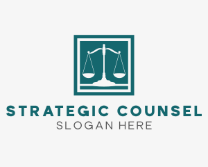 Counsel - Justice Scale Court logo design