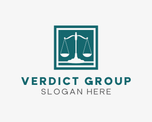 Jury - Justice Scale Court logo design