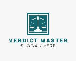 Judge - Justice Scale Court logo design