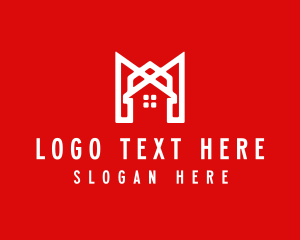 Red - Modern Red Ribbon House logo design