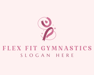 Gymnastics - Ribbon Gymnast Athlete logo design