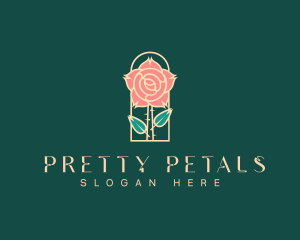 Rose Petal Flower logo design