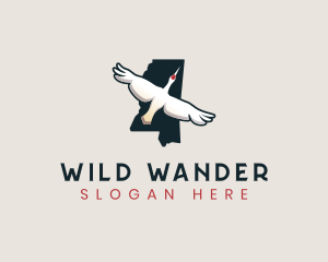 Mississippi Bird Crane logo design