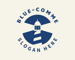 Sailing - Blue Lighthouse Tower logo design