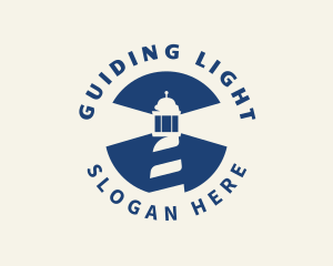 Blue Lighthouse Tower logo design