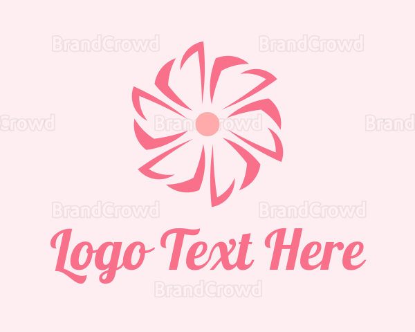 Pink Beauty Flower Logo