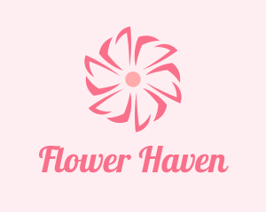 Pink Beauty Flower  logo design