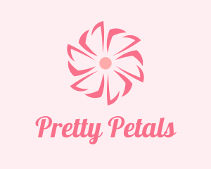 Pink Beauty Flower  logo design