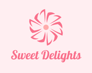 Pink Beauty Flower  logo design