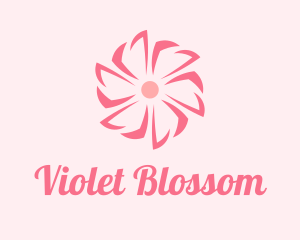 Pink Beauty Flower  logo design