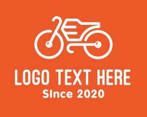 Bicycle Shop - Modern Orange Bike logo design
