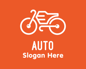 Modern Orange Bike Logo