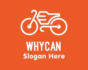 Modern Orange Bike Logo