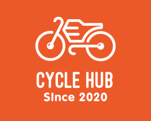 Bike - Modern Orange Bike logo design