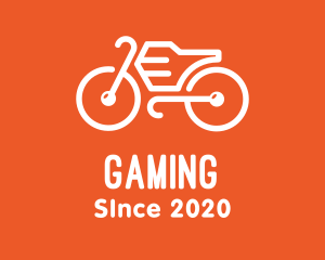 Reparation - Modern Orange Bike logo design