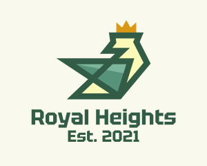 Green Royal Sparrow logo design