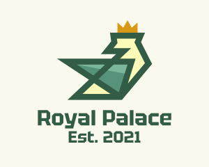 Green Royal Sparrow logo design