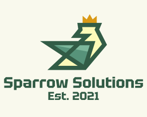 Green Royal Sparrow logo design