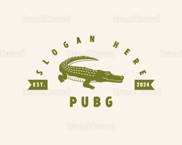 Jungle Wild Crocodile Logo