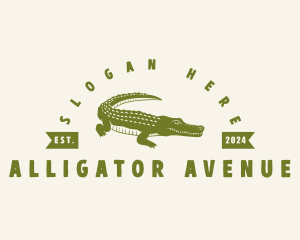 Alligator - Jungle Wild Crocodile logo design