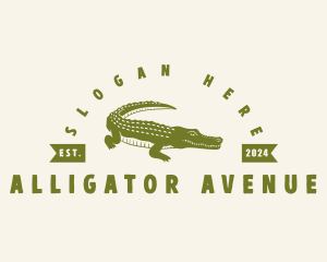 Jungle Wild Crocodile logo design