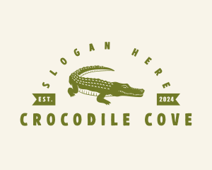 Jungle Wild Crocodile logo design