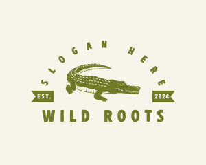 Jungle Wild Crocodile logo design