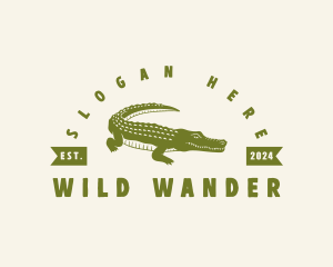 Jungle Wild Crocodile logo design