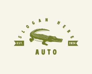 Swamp - Jungle Wild Crocodile logo design