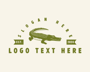 Predator - Jungle Wild Crocodile logo design