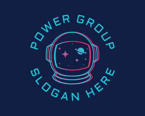 Saturn - Space Astronaut Glitch logo design