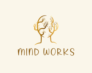 Golden Tree Head logo design