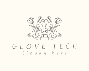 Handdrawn Gardening Gloves logo design