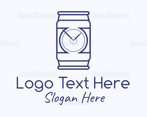 Beer Time Line Art Logo