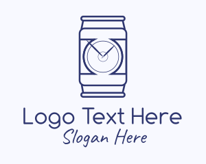 Minimalist - Beer Time Line Art logo design