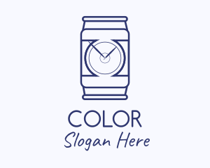 Alchohol - Beer Time Line Art logo design