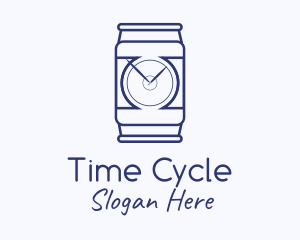 Beer Time Line Art logo design