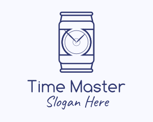 Beer Time Line Art logo design