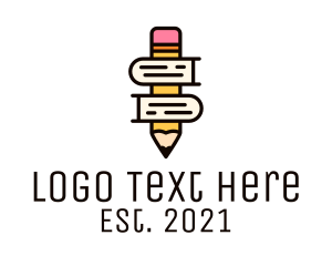 Kindergarten - Pencil Learning Book logo design