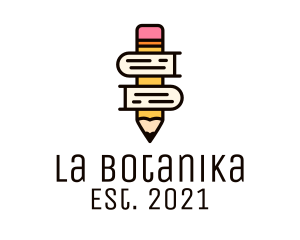 Writing - Pencil Learning Book logo design