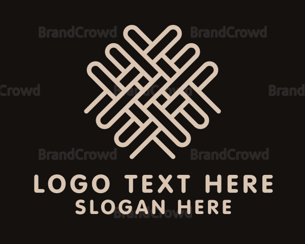 Jute Textile Pattern Logo