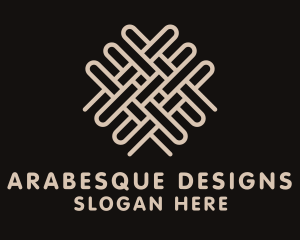 Jute Textile Pattern logo design