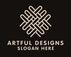 Jute Textile Pattern logo design